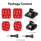 action camera curved mount flat mount accessory kit
