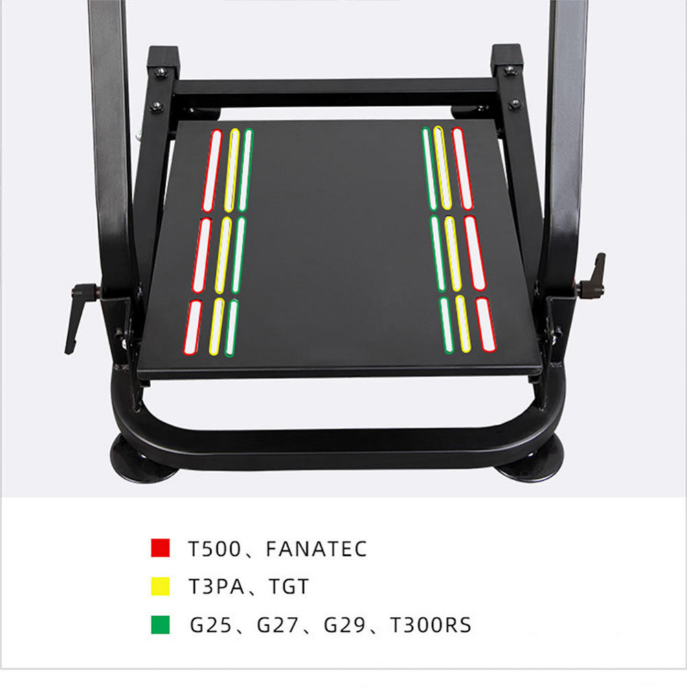 foldable racing wheel stand with pedal plate