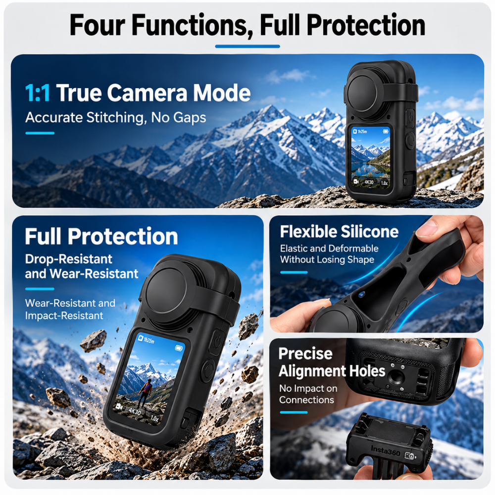 Silicone Protective Case for Insta360 X6 outdoor photography
