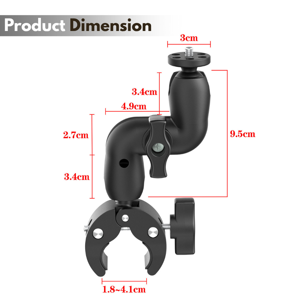 GoPro handlebar holder with 360 rotation for outdoor adventure