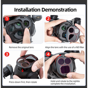 ND8 ND16 ND32 ND64 filter kit for DJI Mavic 4 Pro
