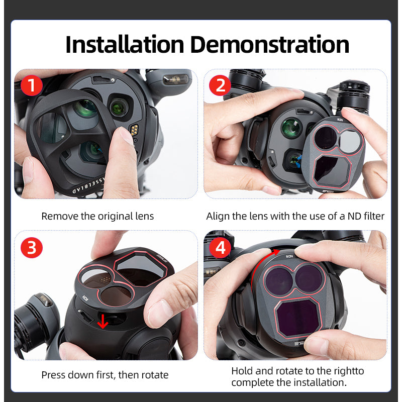 ND8 ND16 ND32 ND64 filter kit for DJI Mavic 4 Pro