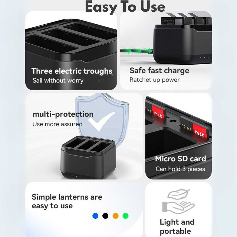 Compact storage box and charging dock for D JI Osm o Action 5 Pro