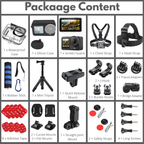 Camera accessory kit with tripod and adhesive mounts