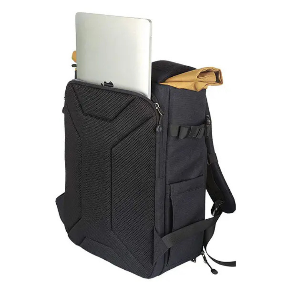 Multi-compartment camera bag for lenses, tripod, and accessories