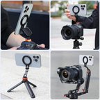 Magnetic Phone Tripod Mount with Cold Shoe & 1/4 Thread