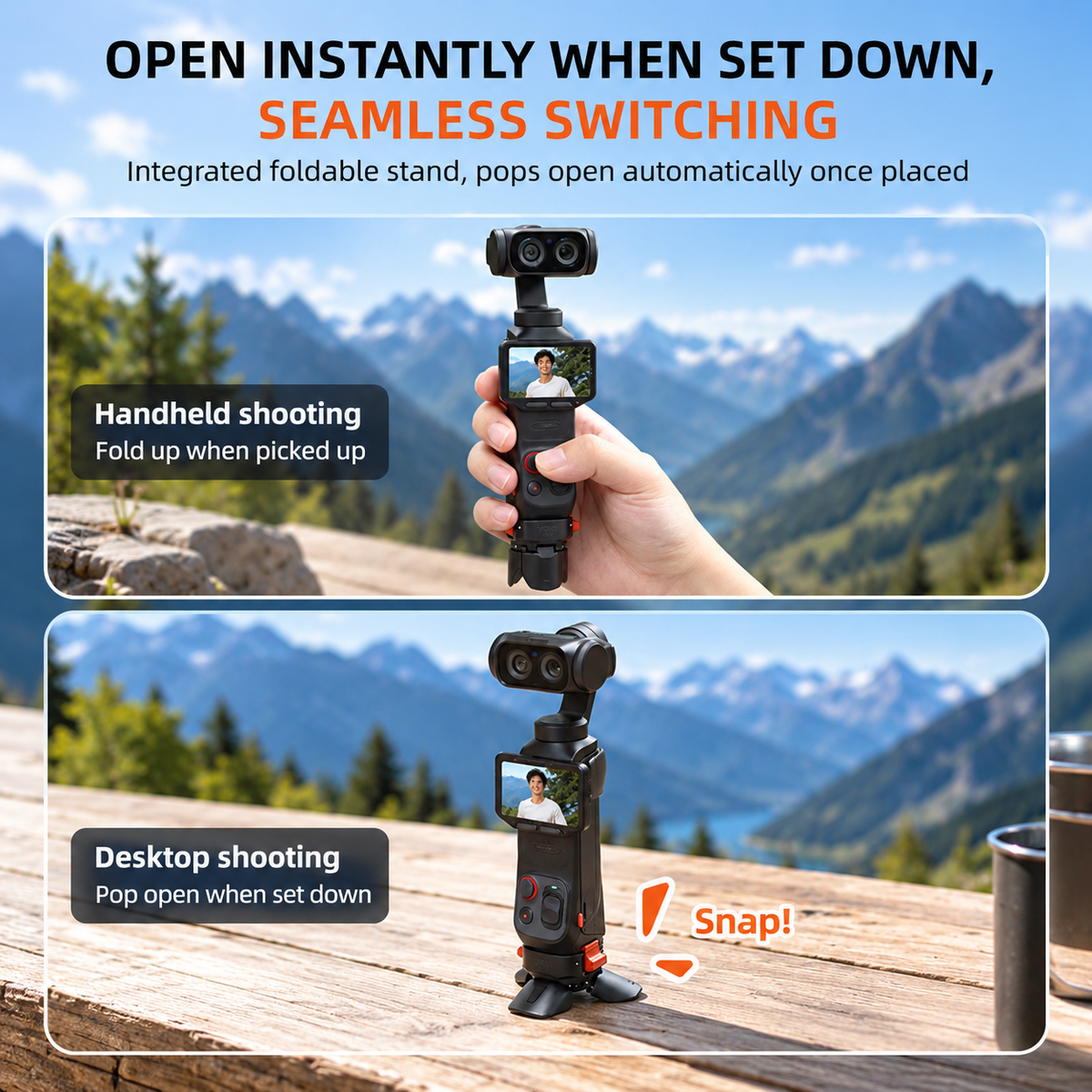 Mini Tripod Adapter with magnetic tripod mount
