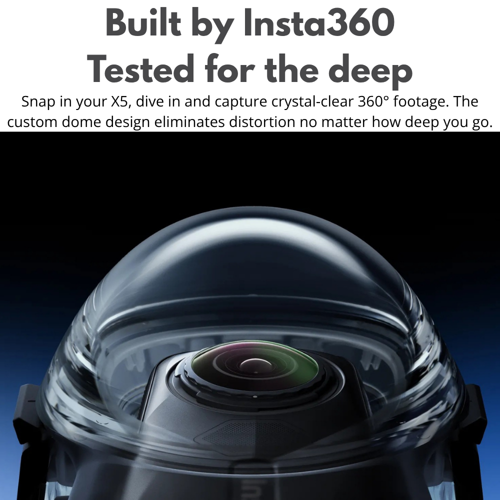 insta360 x5 underwater case no distortion