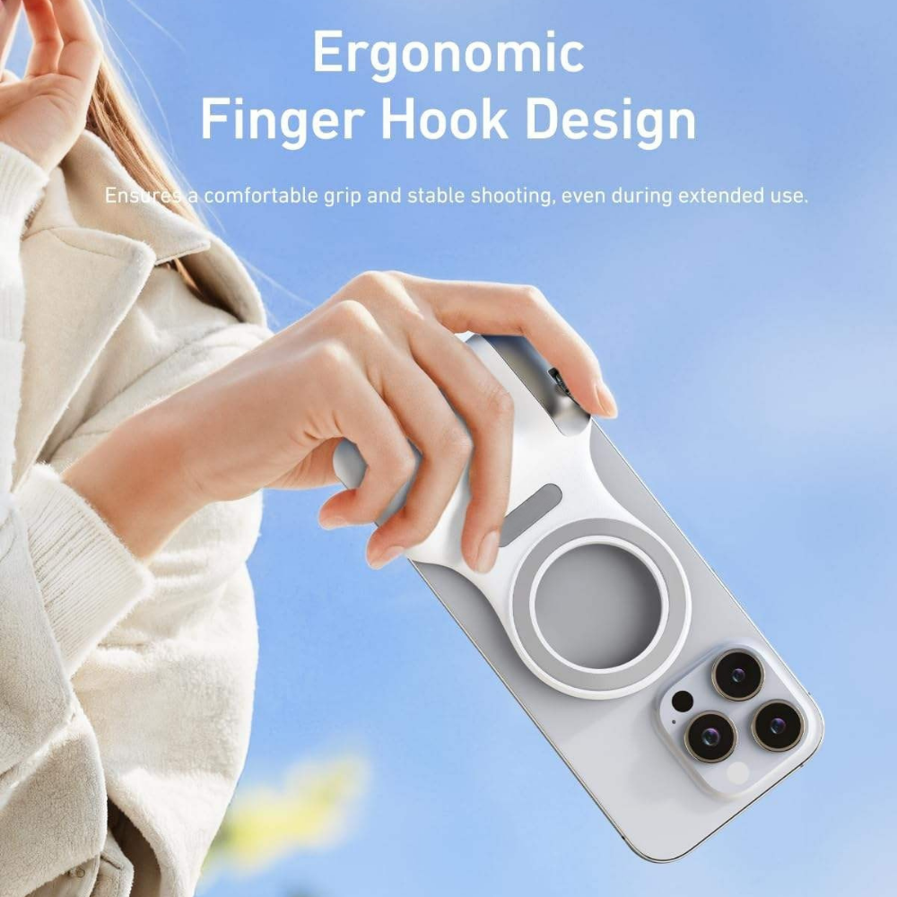 Magnetic phone grip for steady handheld shooting and vlogging