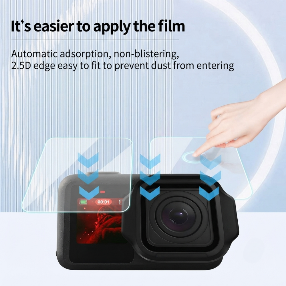 Bubble free tempered glass for GoPro Mission