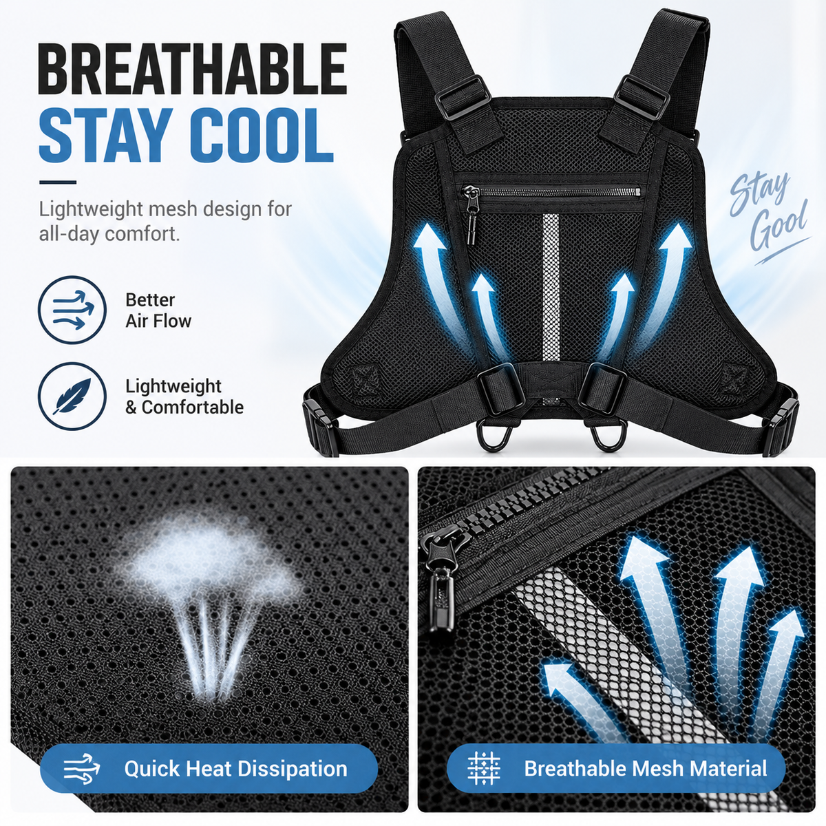 Tactical Chest Bag | Multi Pocket Adjustable Vest Rig