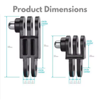 action camera pivot arm extension with thumb screws
