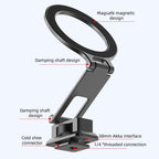 Portable foldable phone stand for video recording and streaming