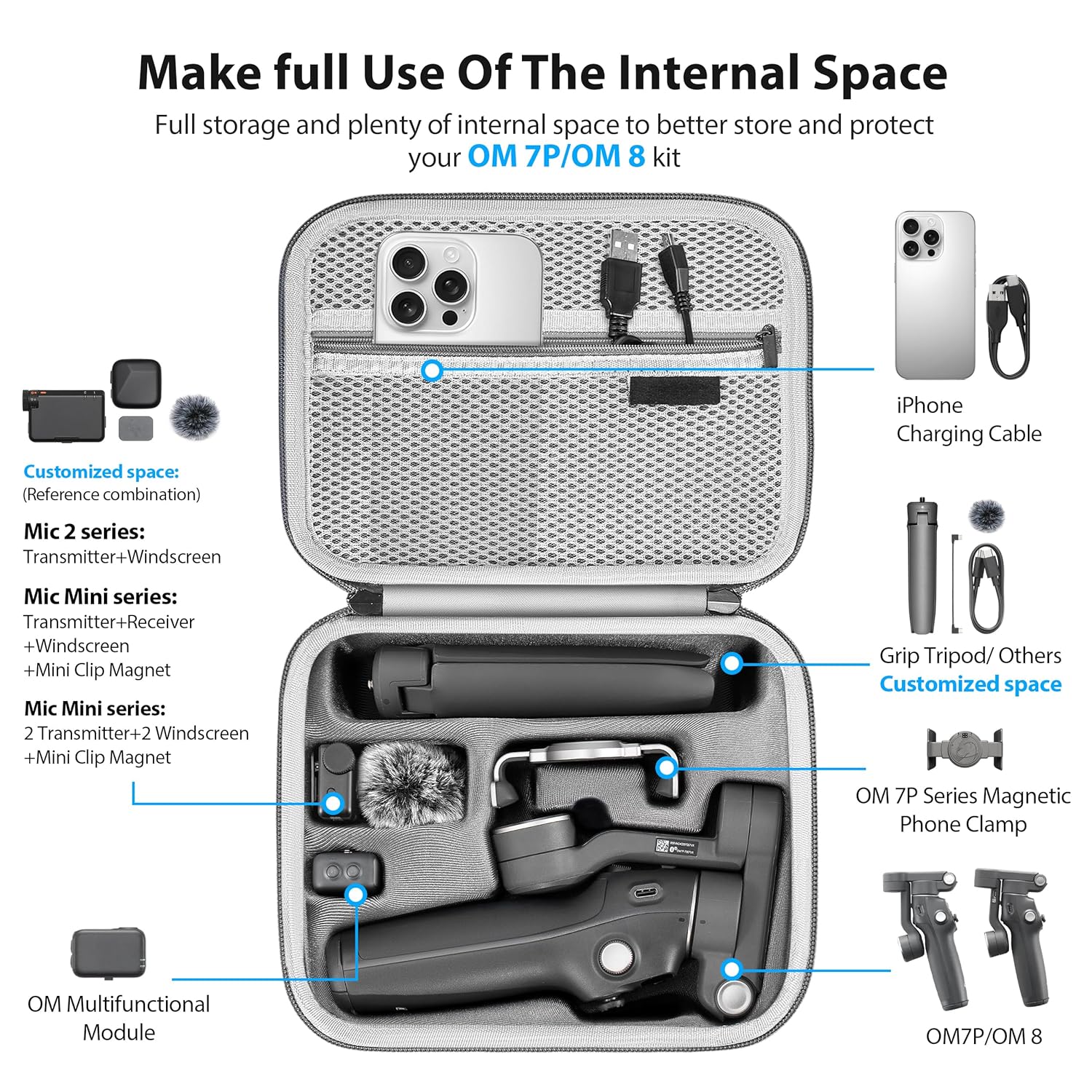 osmo mobile 7p carry case travel bag