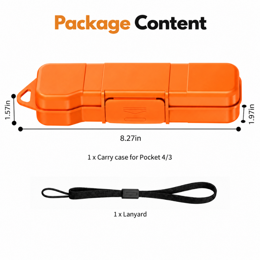 Black and orange hard protective camera case