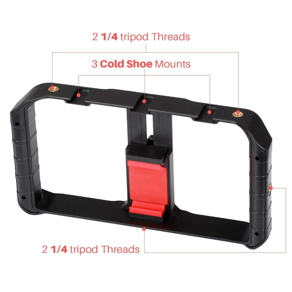 universal smartphone video rig compatible with 4 to 7 inch phones