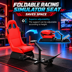 Ergonomic racing simulator seat for driving games
