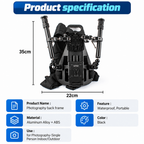 Black Aluminum Alloy Photography Lighting Support System