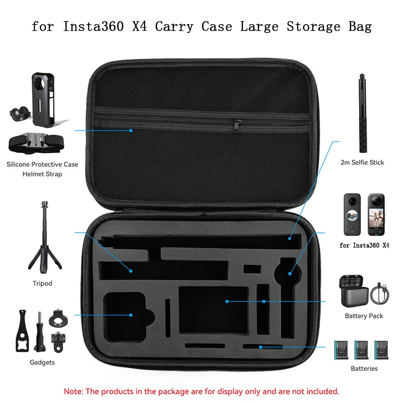 Insta360 X5 case, Insta360 X4 case, hard shell camera bag, EVA camera case, action camera storage, waterproof camera case, shockproof camera bag, travel camera case, Insta360 carrying case, large camera gear bag, Yantralay case X5, Insta360 X accessories case, durable camera case, protective camera bag, camera travel organizer.