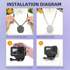 Adjustable chest mount for POV videos with action cameras and sports cams