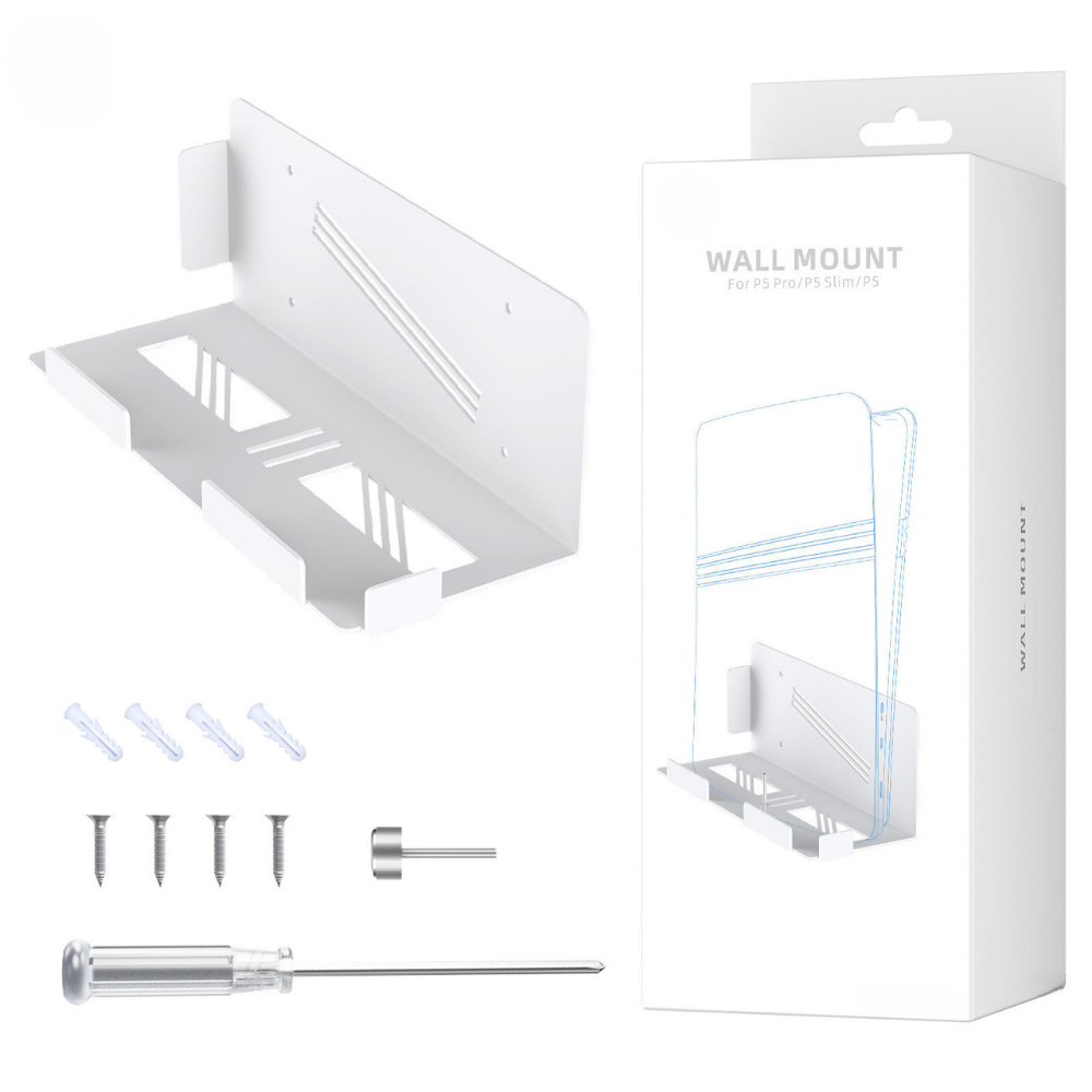 PS5 metal wall bracket with airflow design