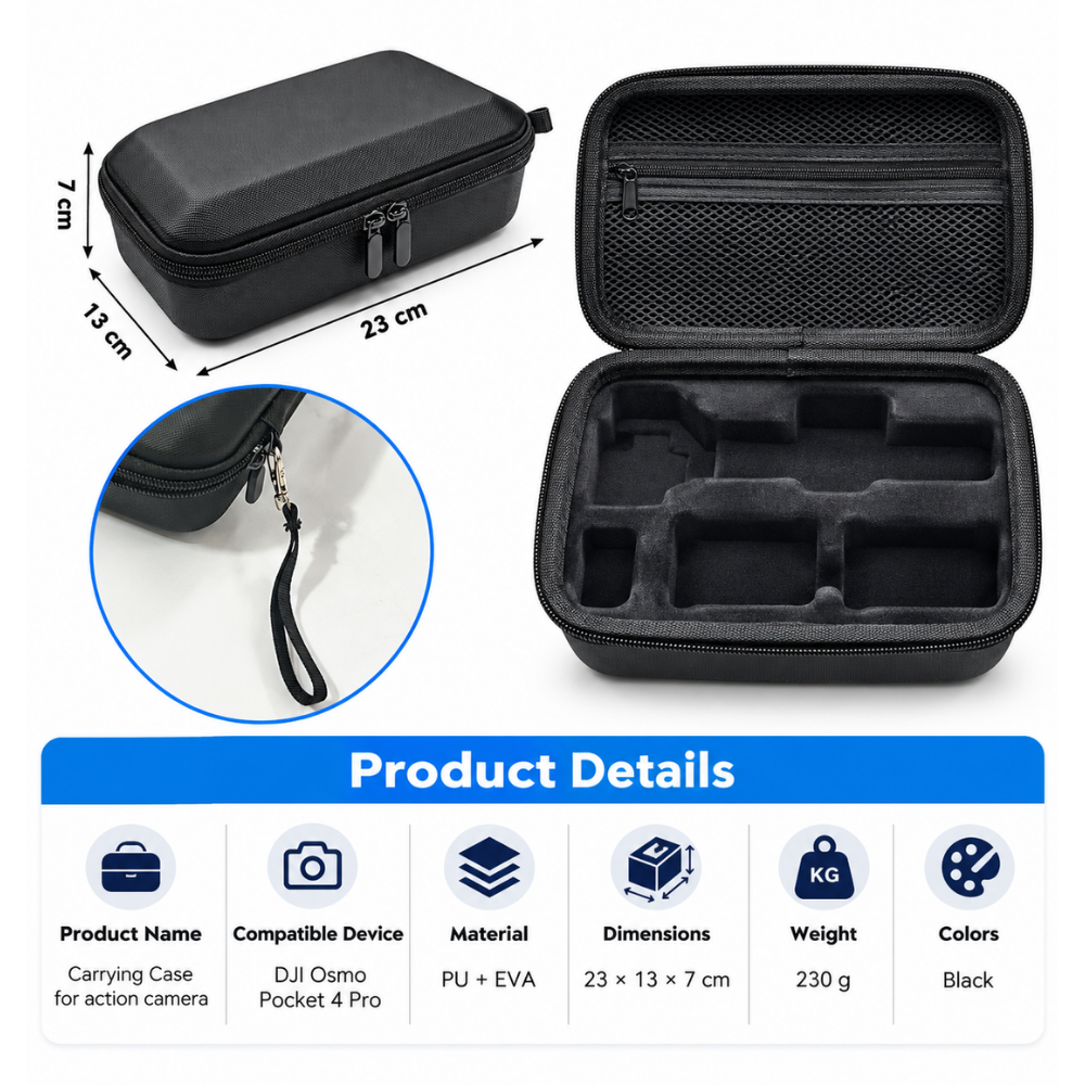 Lightweight camera case for DJI Osmo Pocket 4 Pro