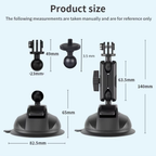 Aluminum alloy suction cup camera holder