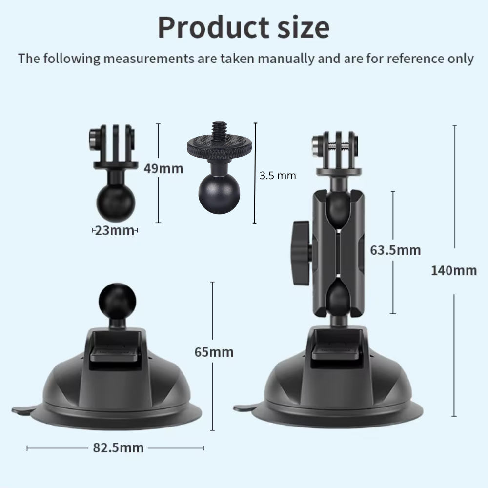 Aluminum alloy suction cup camera holder