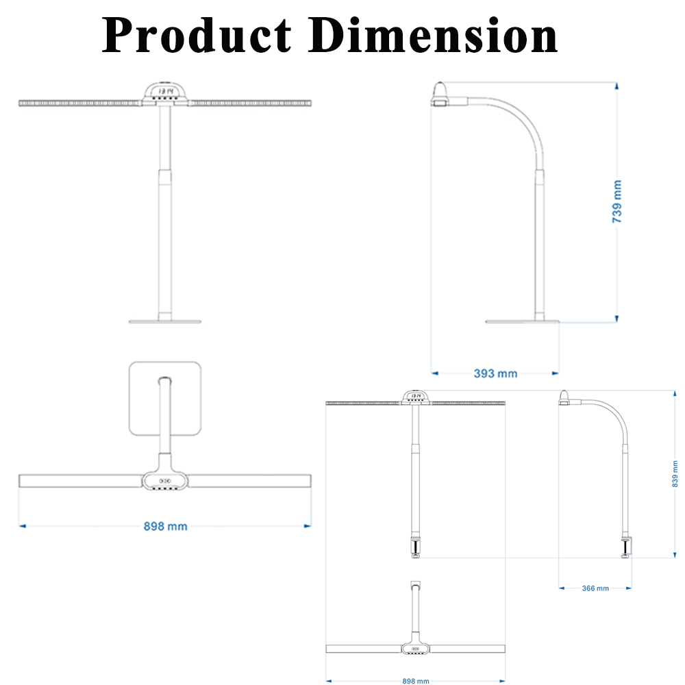Energy-efficient LED desk lamp with touch control