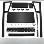 Rolling TV stand with shelf for screens and accessories storage