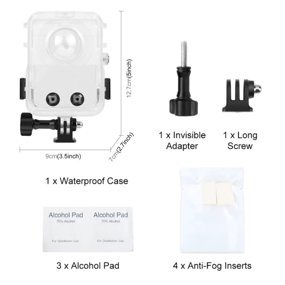 lightweight waterproof case for 360 filming