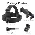 anti slip POV head strap for action camera setup