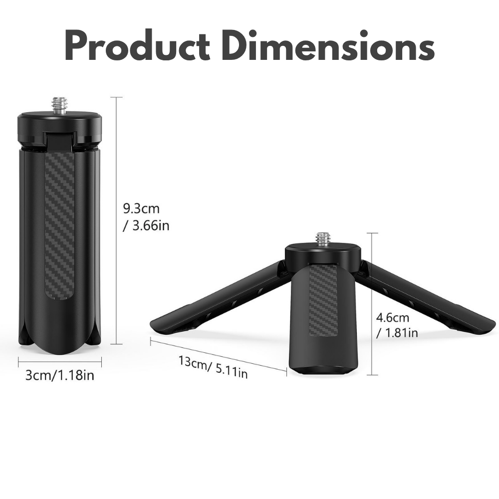 Small tripod stand for action cameras