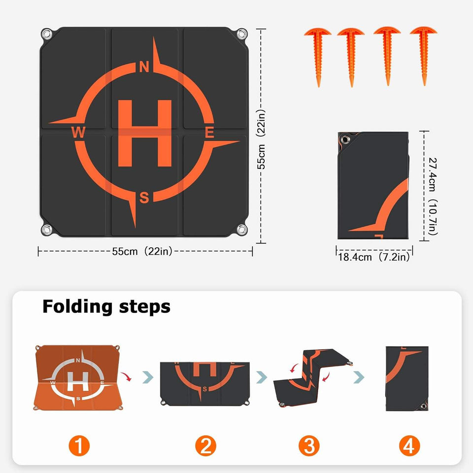 Universal landing mat for drone safe take-off and landing
