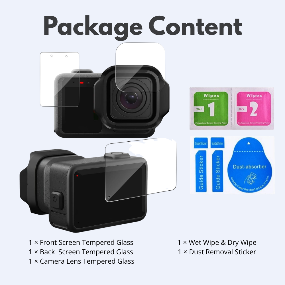 Action camera screen protector for Mission 1