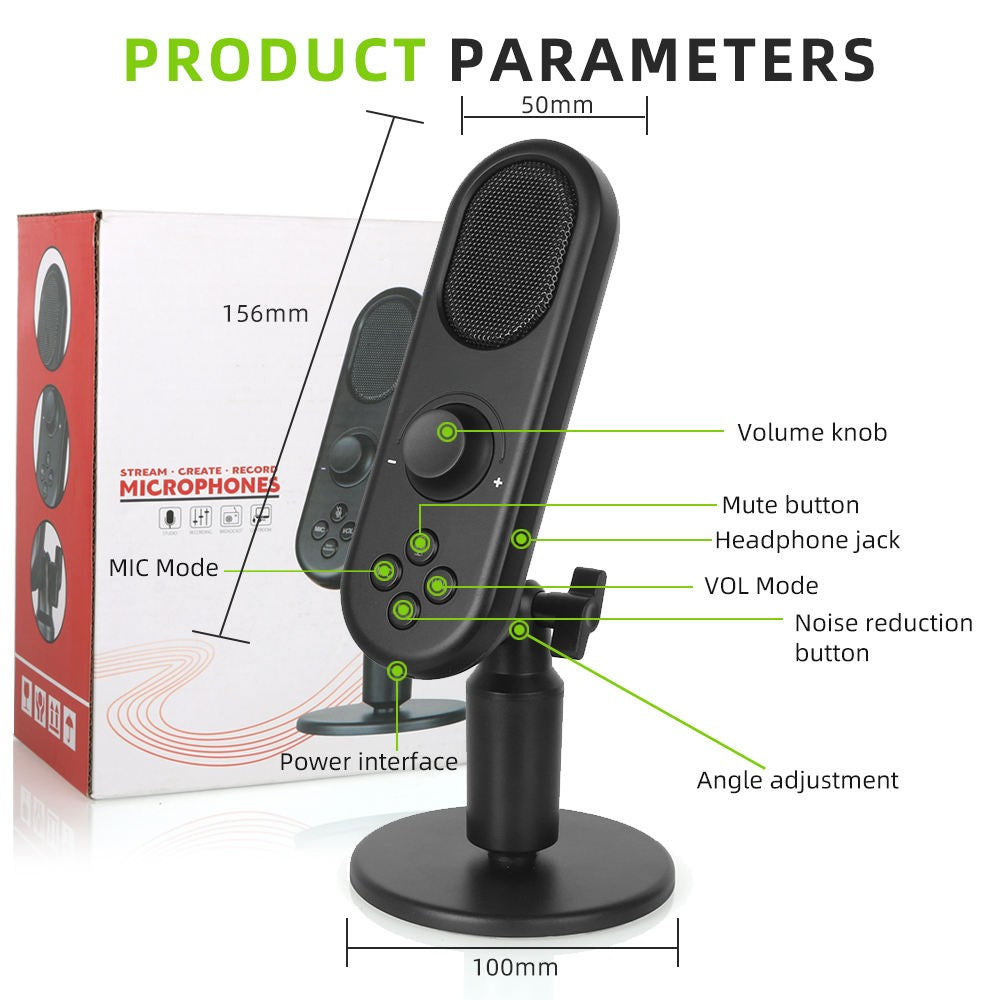 Portable plug and play microphone for PC, mobile and tablets