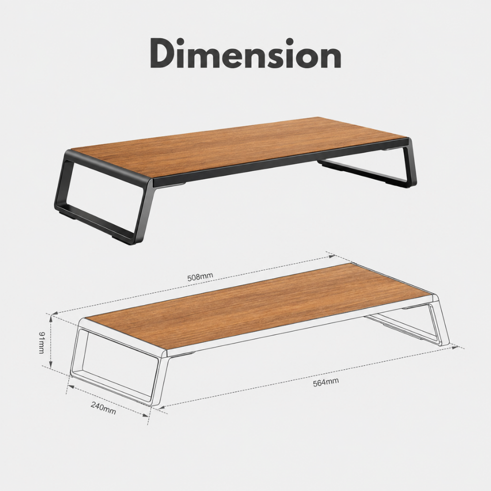 Desktop Monitor Stand with anti slip support