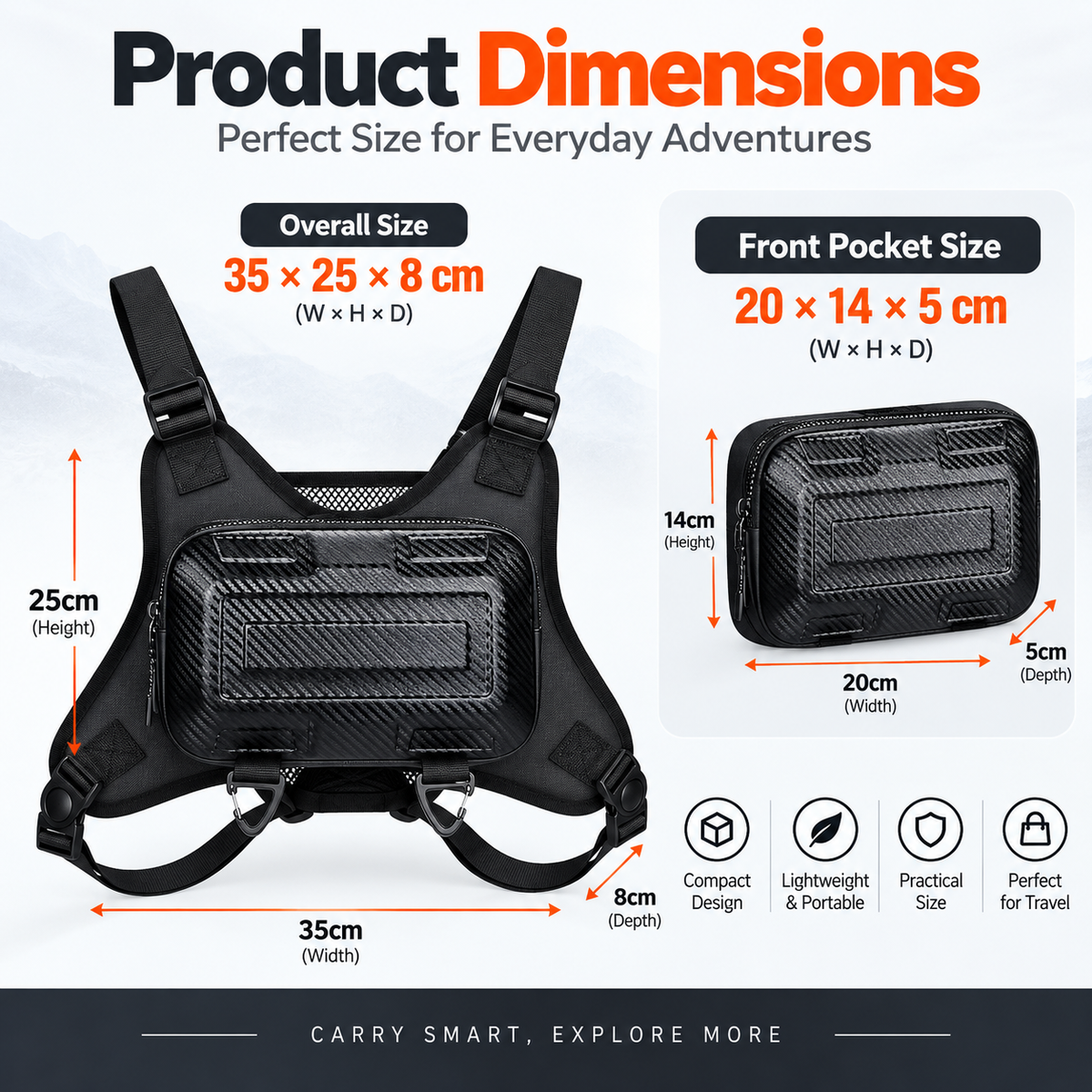 Yantralay tactical vest chest bag for biking and travel use