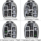 USB charging camera backpack for Canon Nikon Sony cameras