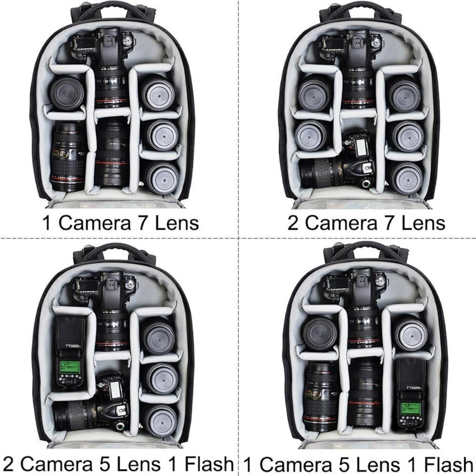 USB charging camera backpack for Canon Nikon Sony cameras