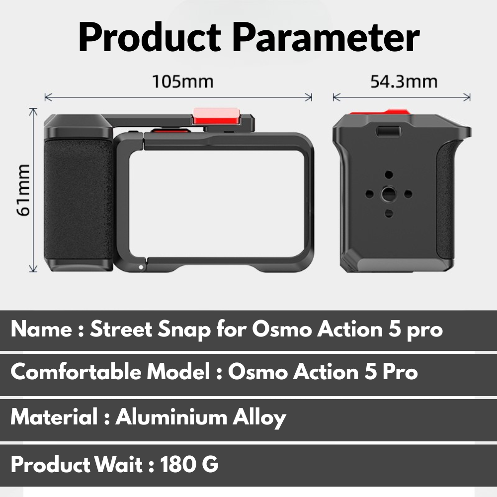 Magnetic handle grip mount for vlogging s
