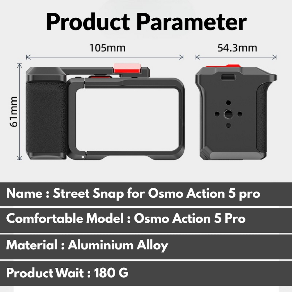 Magnetic handle grip mount for vlogging s