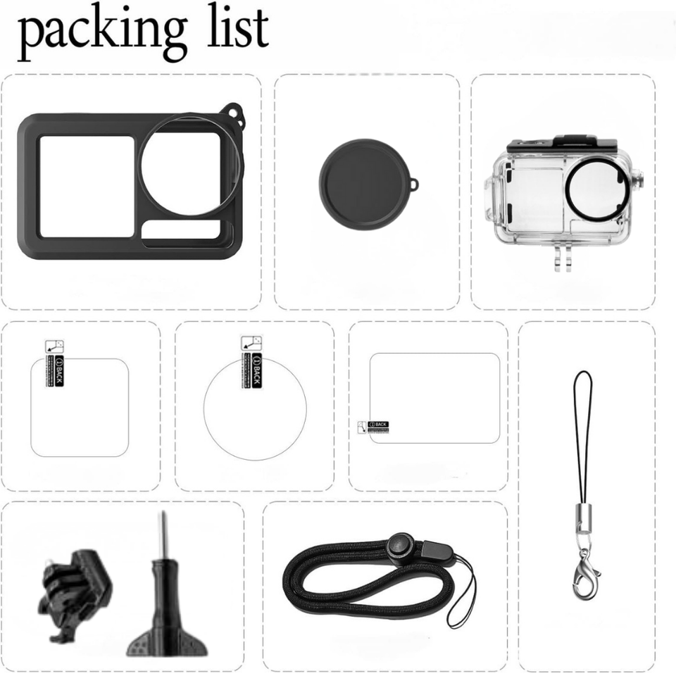 Lens and screen protection kit for DJI Osmo Action 5 Pro camera