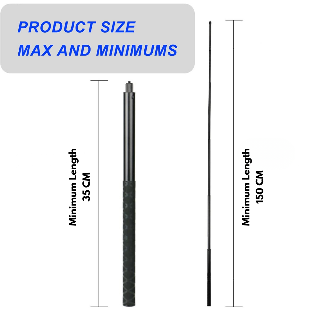 Invisible Selfie Stick for 360 Cameras | Lightweight Aluminum Extension Pole with 1/4 Mount | Compatible with Insta360 X5/ X4/X3, DJI Osmo 360 and GoPro Max