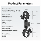 Dual Ball Head Clamp Mount | 360° Bike & Motorcycle Handlebar