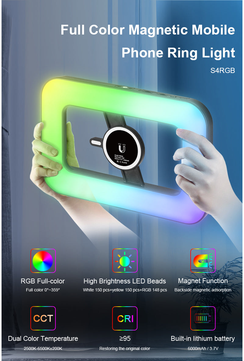 RGB Ring Light
Selfie Ring Light
Portable RGB Selfie Lamp
Rechargeable Ring Light
RGB Video Light
Ring Light with Phone Holder
Ring Light for TikTok
Ring Light for YouTube
Ring Light for Live Streaming
Ring Light for Makeup
Ring Light for Photography
Outdoor Ring Light
magnetic RGB light
RGB with magnetic Holder 
