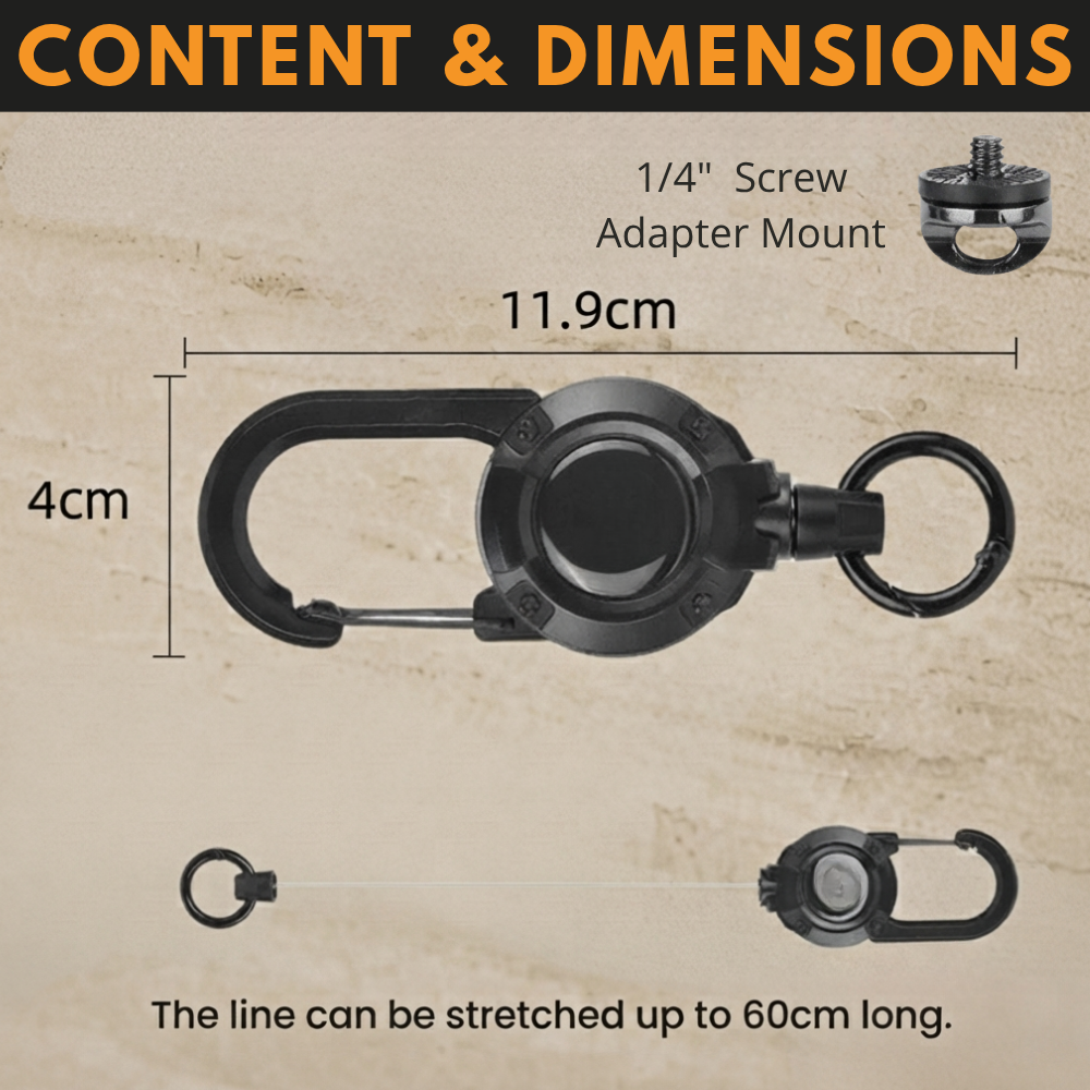 Stainless steel camera safety cable