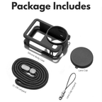silicone action camera case with lanyard