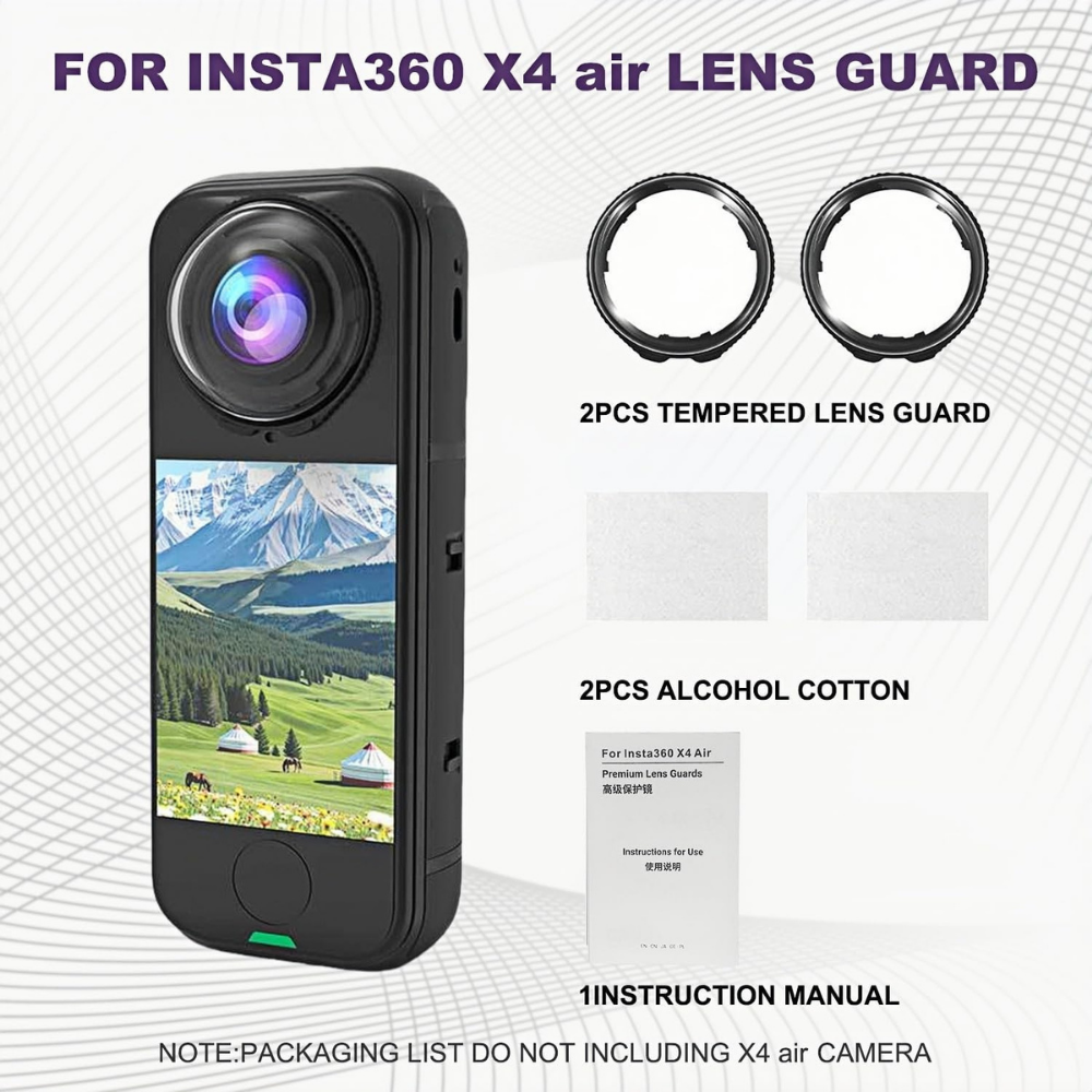 Insta360 X4 Air lens shield tempered glass cover
