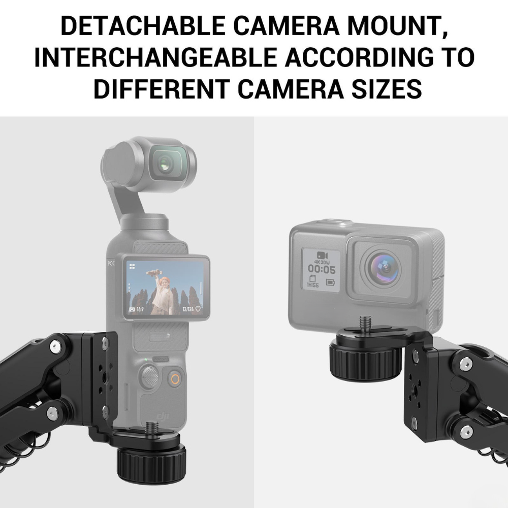 electric suction cup camera mount kit with shock absorber arm